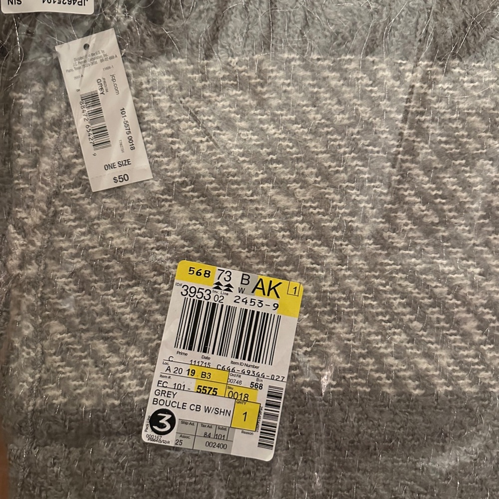 MIXIT Grey Shimmer Boucle Shrug/Wrap/Shawl/Poncho with Hood - Picture 5 of 6